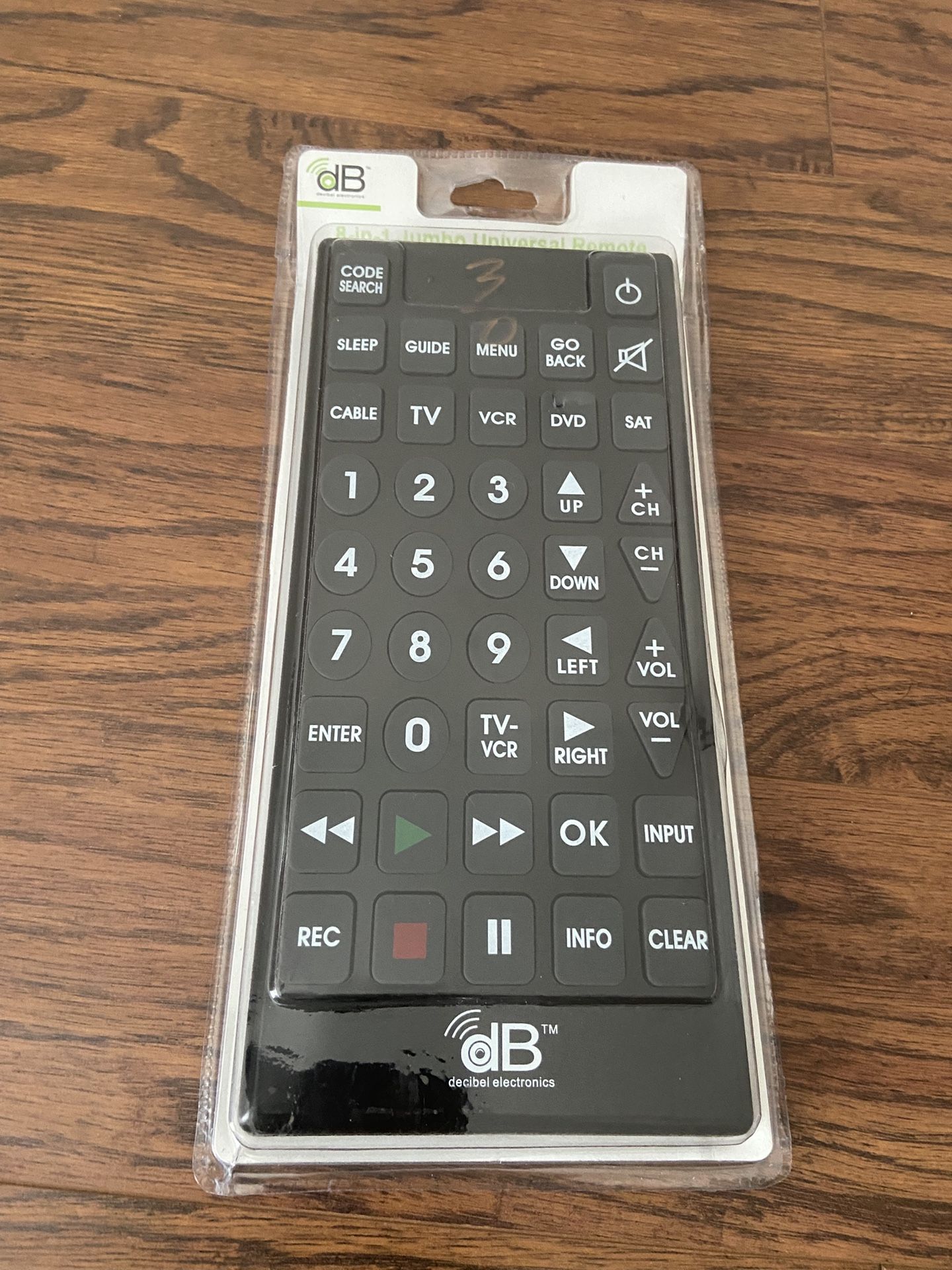 DB Decibal Electronics 8 in 1 Jumbo Universal Remote Control 893688