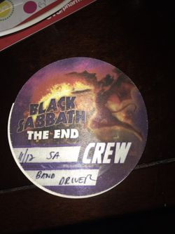 Black Sabbath work pass (OZZY)