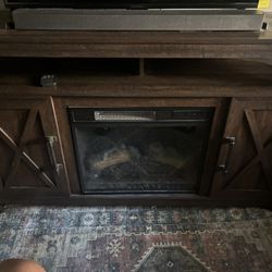 TV Stand with Remote Fireplace/Heater $200