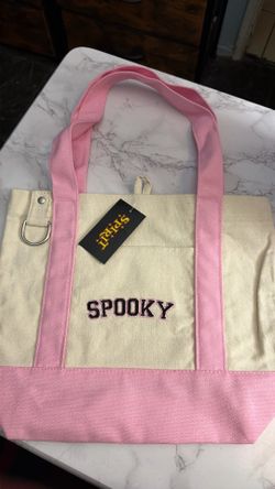 Pink spirit Halloween tote bag