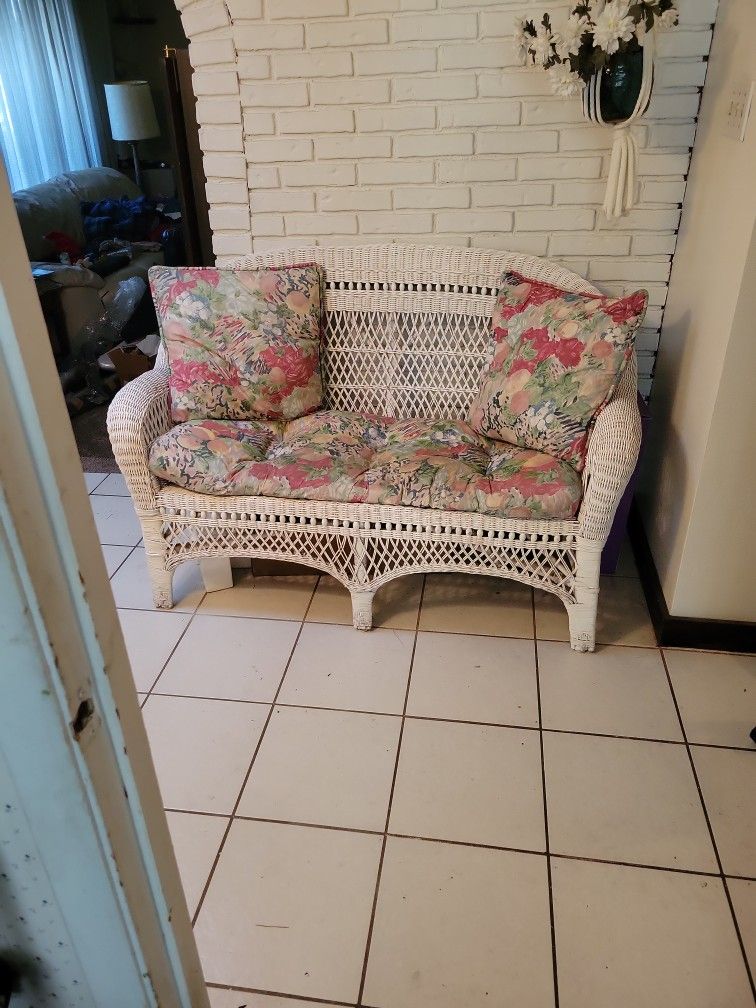 Rattan Wicker Loveseat