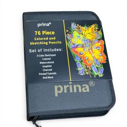 Prina 76-Piece Colored & Sketching Pencil Art Set • NEW