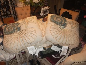 3 NEW GORGEOUS CHAIR CUSHIONS PAID 36 EACH SELL ALL 3 FOR 30 FIRM