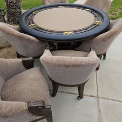 Poker Table And Chairs For Sale