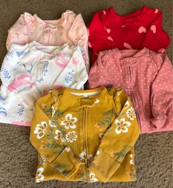 Baby girls sleepers size 3 months