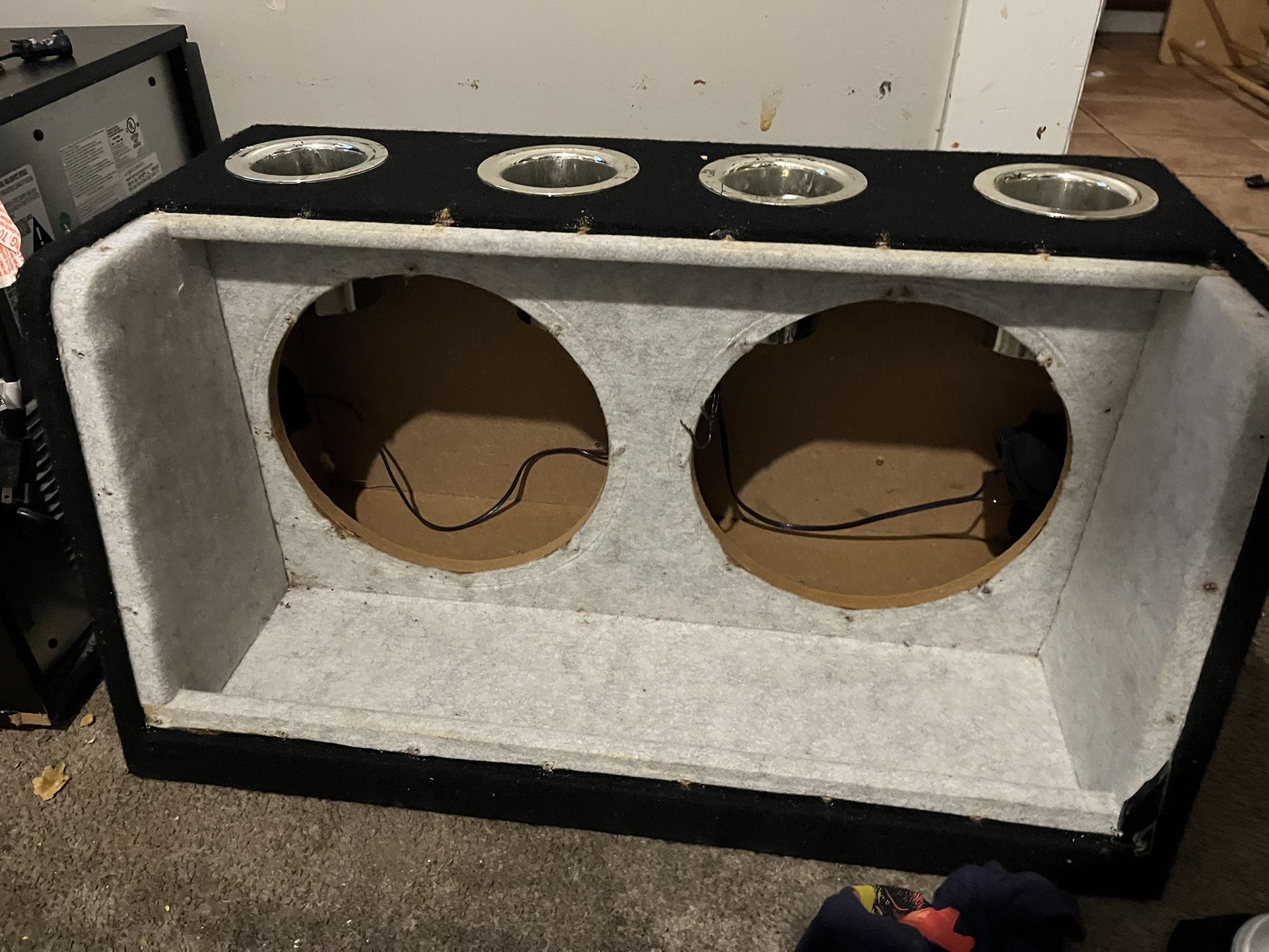 Subwoofer Box For 12's Ported With A Plexiglass Cover