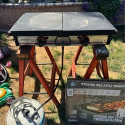 Portable camping stove with griddle ( propane tank Not included )