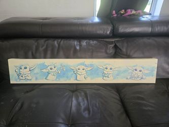 Grogu Baby Yoda Canvas Wall Art