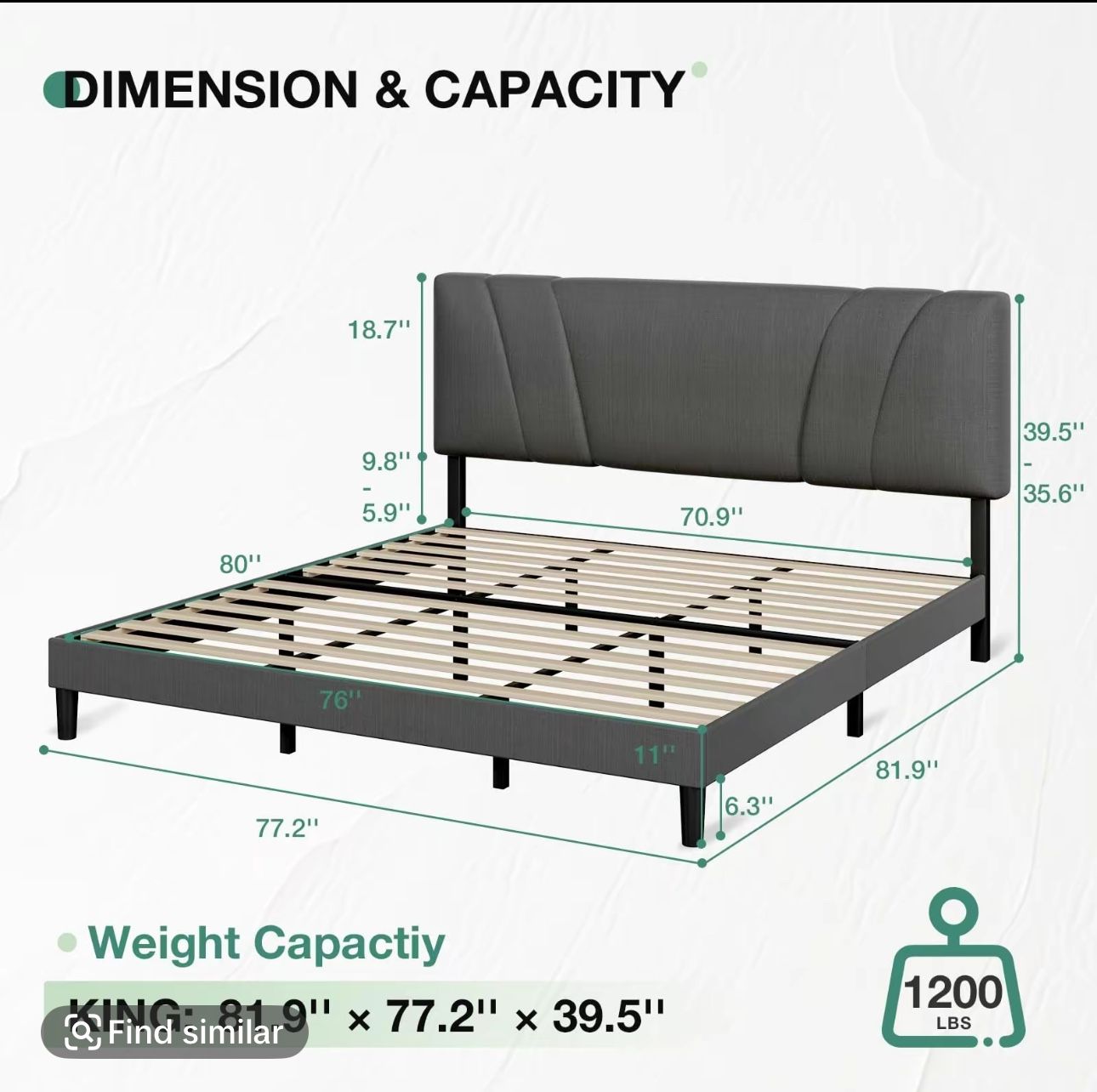 Queen Bed Frame (brown)