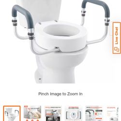 RAISED TOILET SEAT WITH HANDLES