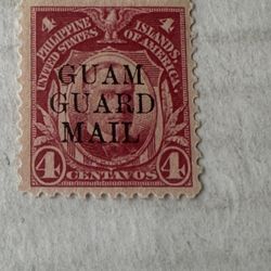 Guam Guard Mail 4 Cent Stamp Mint Hinged United States 
