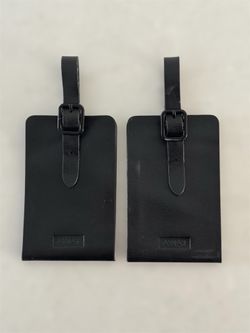 Away Luggage Tags Leather Black Travel Bag Name Tag Lot of 2