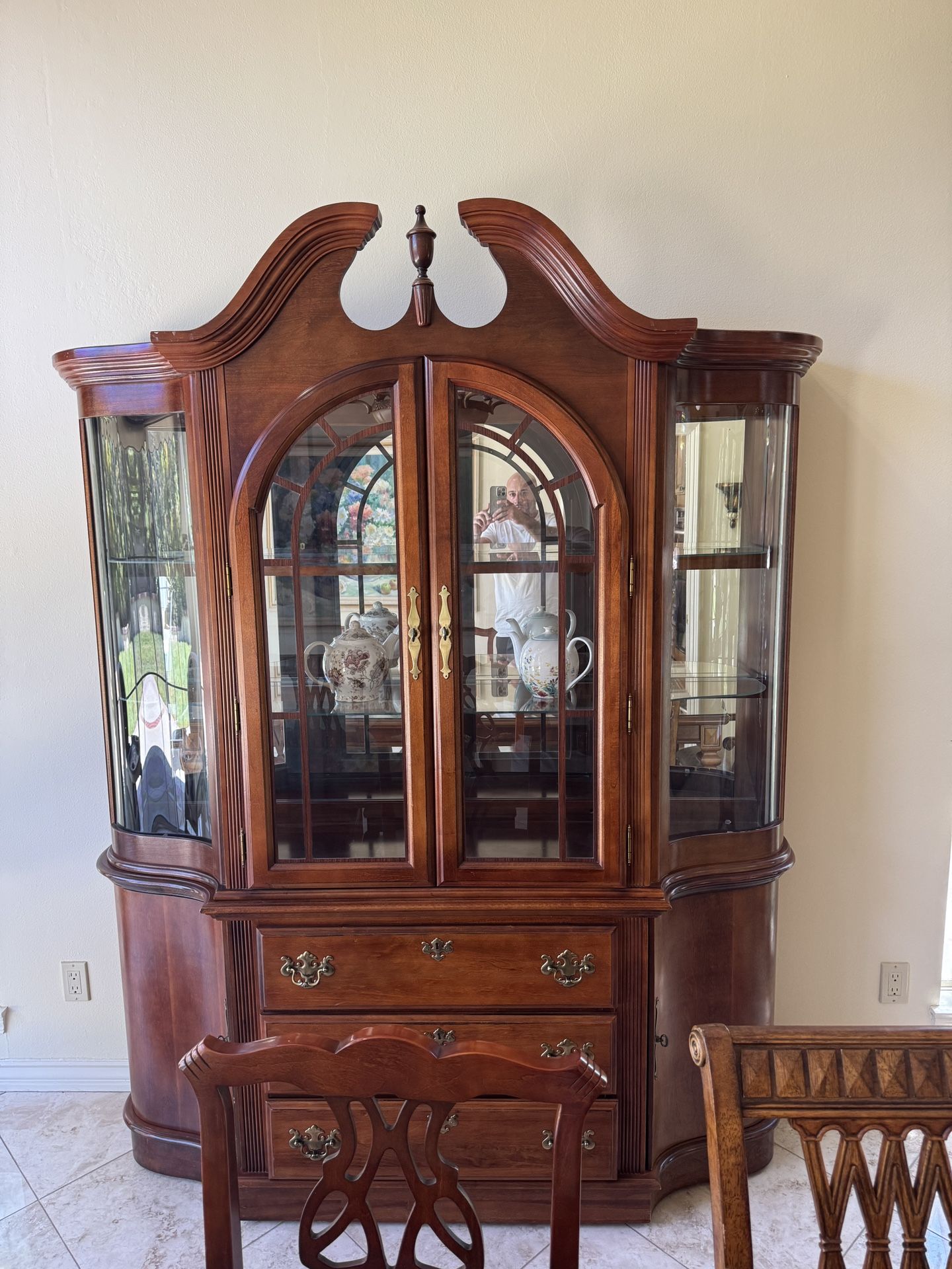 China Cabinet Solid Wood 