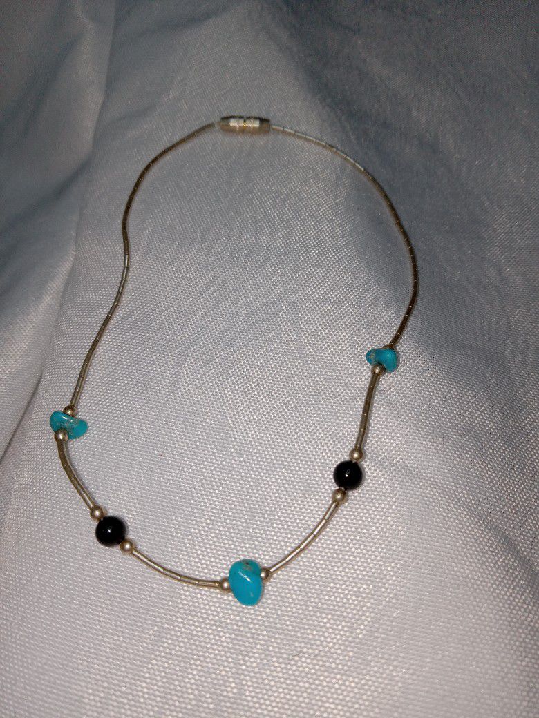 Sterling Silver and Turquoise Anklet