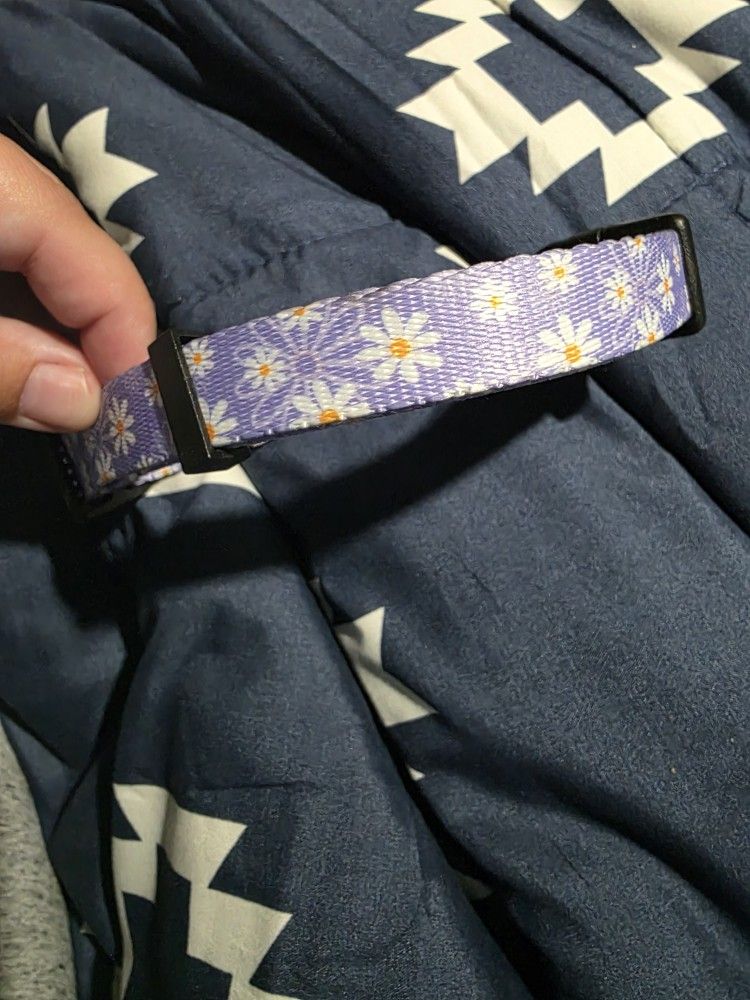 Purple Flower Dog Collar Small/medium