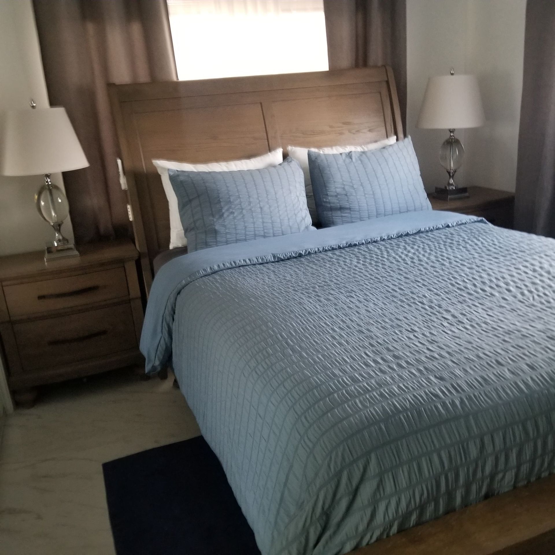 Bed Set Frame, Mattress, Night Stand