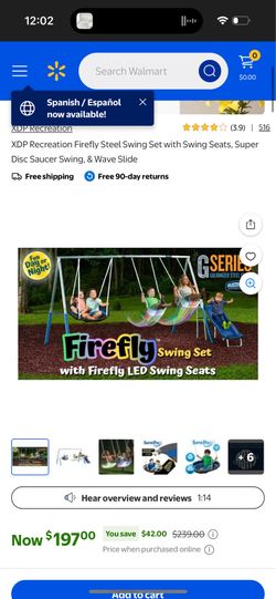 Kids swing set