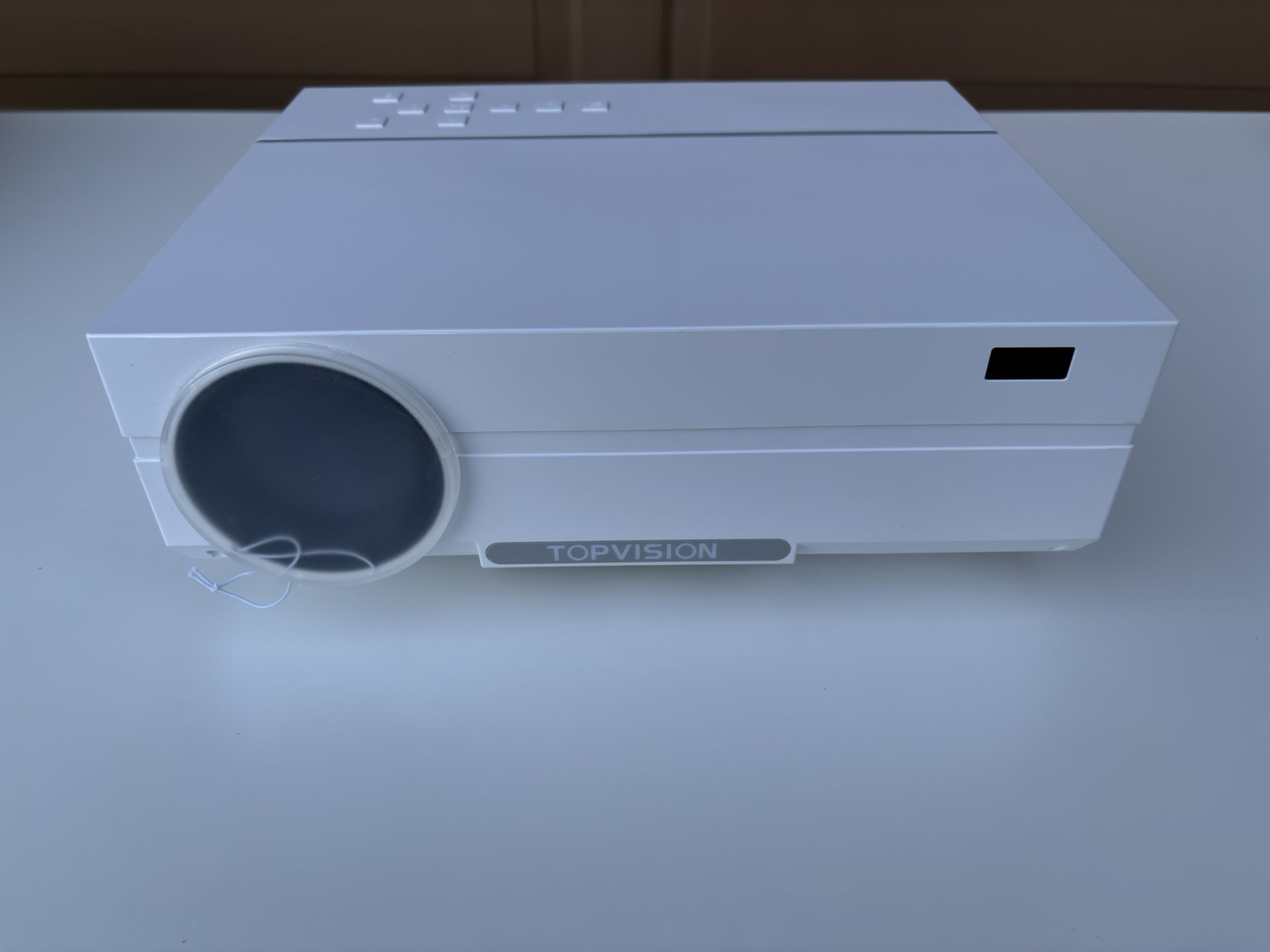TOPVISION Projector — 1080P supported — White — Like New — Includes HDMI & remote