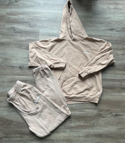 Men Size Large Talentless Tan Beige Hoodie Sweatpants Bundle Set Mix Math Color