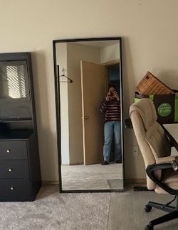 Full Length Floor Mirror Black Frame