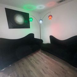 Black Velvet Couches 