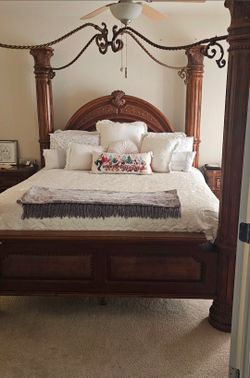 King Four-Poster Canopy Bed Frame