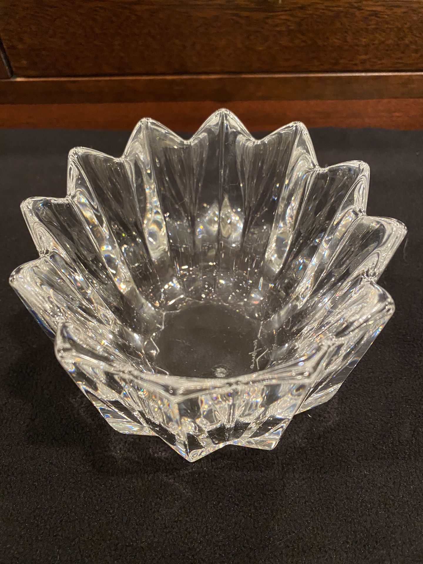 Orrefors Fleur bowl glass crystal