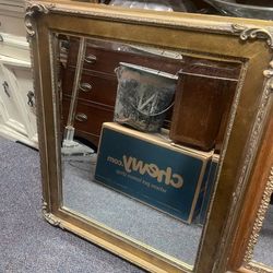 Antique Gold Gilt Framed Mirror 26 By 30