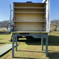 Antique US Post Office Industrial Metal Organizer Table