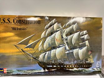 Vintage Revell 1:96 USS Constitution Old Ironsides Model Kit H-398 Sealed Parts