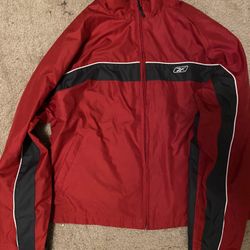 Reebok Red Windbreaker 