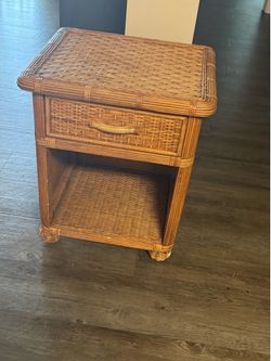 Nightstand. Wicker.