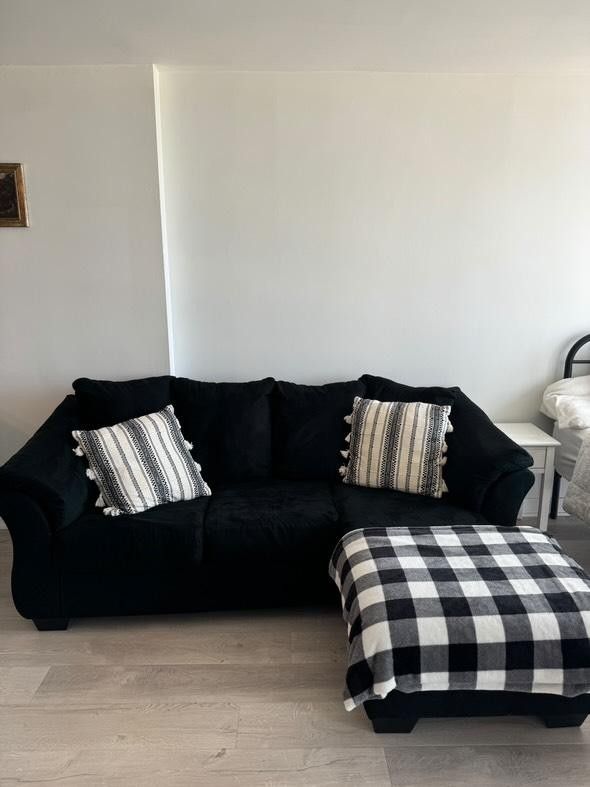 Black Sofa Chaise