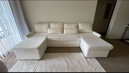White sofa bed for living room