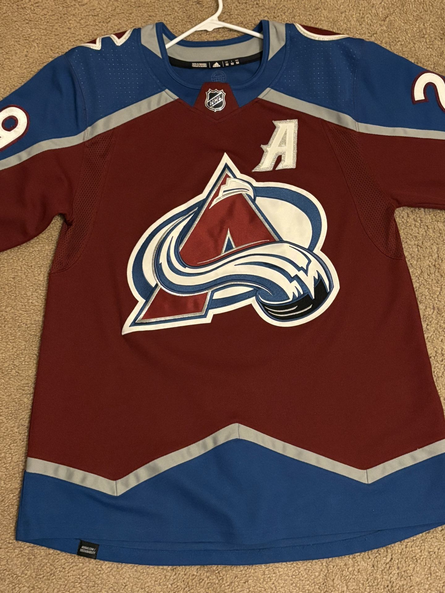 Nathan Mackinnon Adidas Jersey With Fight Strap