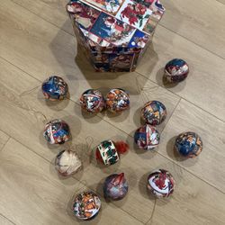 VINTAGE CHRISTMAS DECOUPAGE ORNAMENT LOT