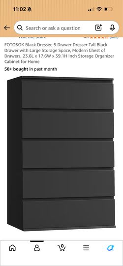 Black dresser from amazon