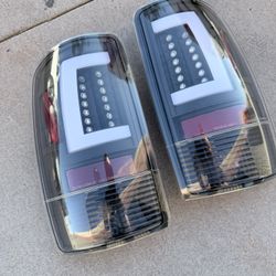 Tahoe Yukon Suburban Black LED C Bar Tail Lights