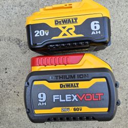 Dewalt 20v Batteries 9.0 And 6.0 Brand New