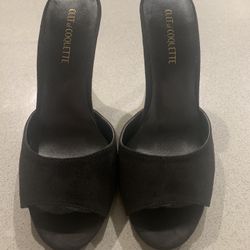 Cult Of Coquette Black Mule Heels