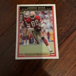 Jerry rice 1996 Collectors Choice Season To Remember Card # 74