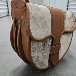 Vintage Leather Saddle Purse