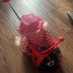 Doll And Push Car 
