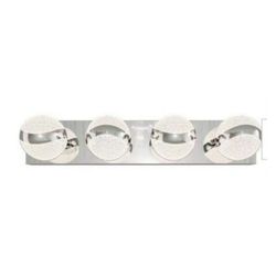 Artika Wavey 27 in. 4-Light Chrome Modern Integrated LED Vanity Light Bar for Bathroom with Glass Crystals