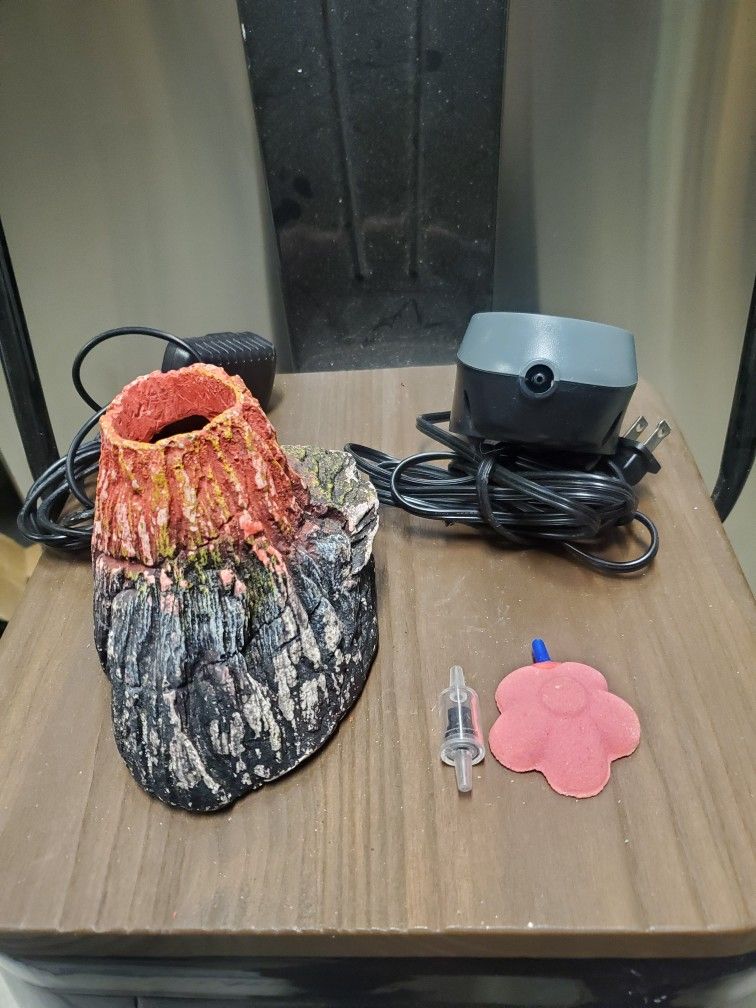 Aquarium Decoration Volcano Bubbler