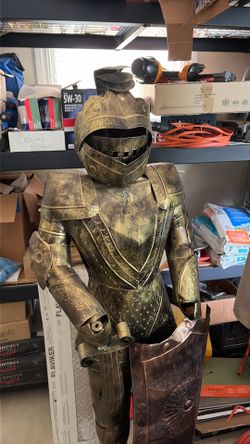 Metal knight. Suit of armor.