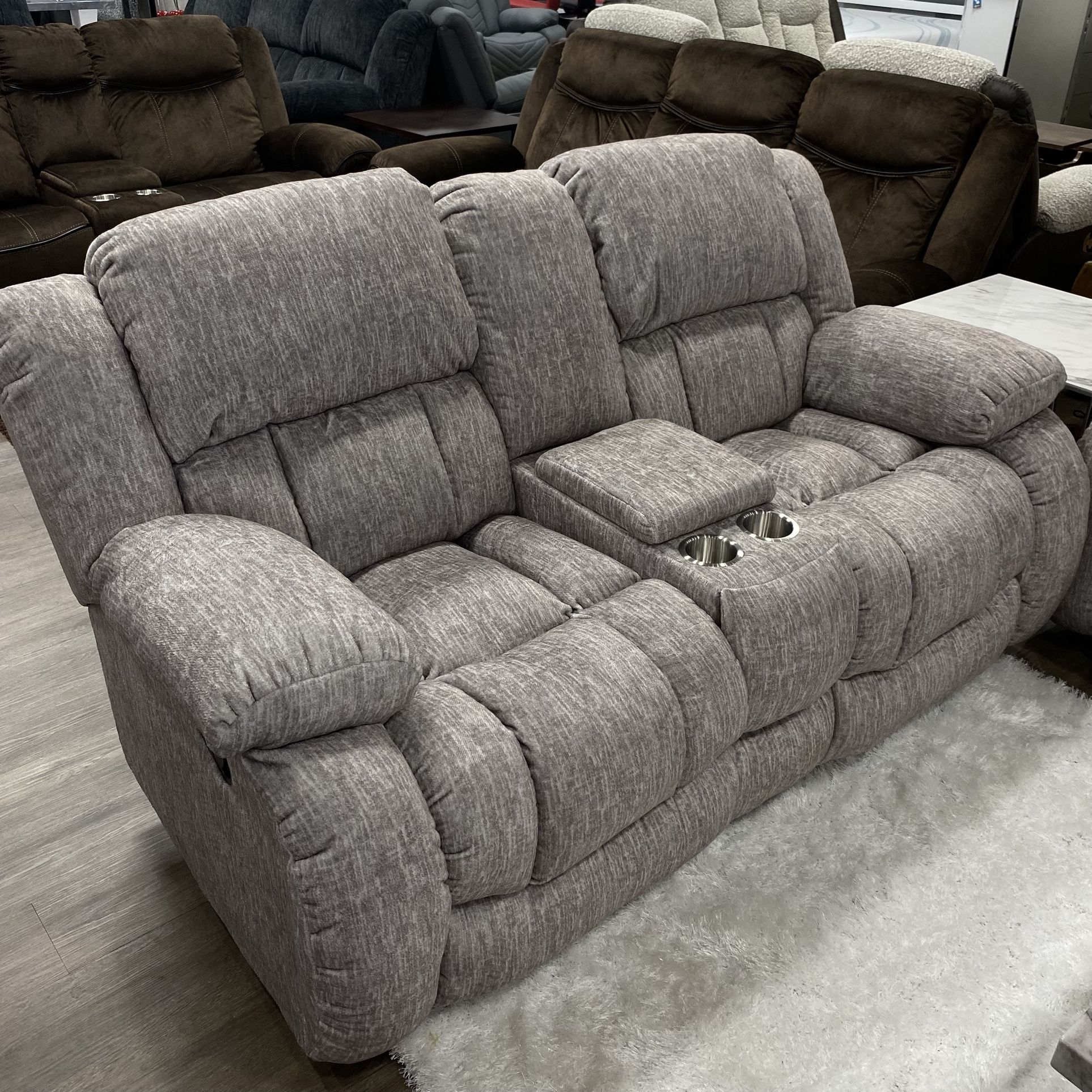Sofa And Loveseat Two Piece Set Microfiber