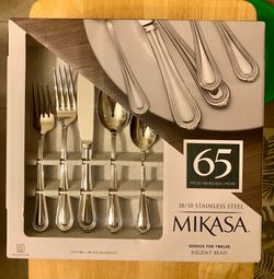 Mikasa Regent Bead 65-Piece Silverware Set