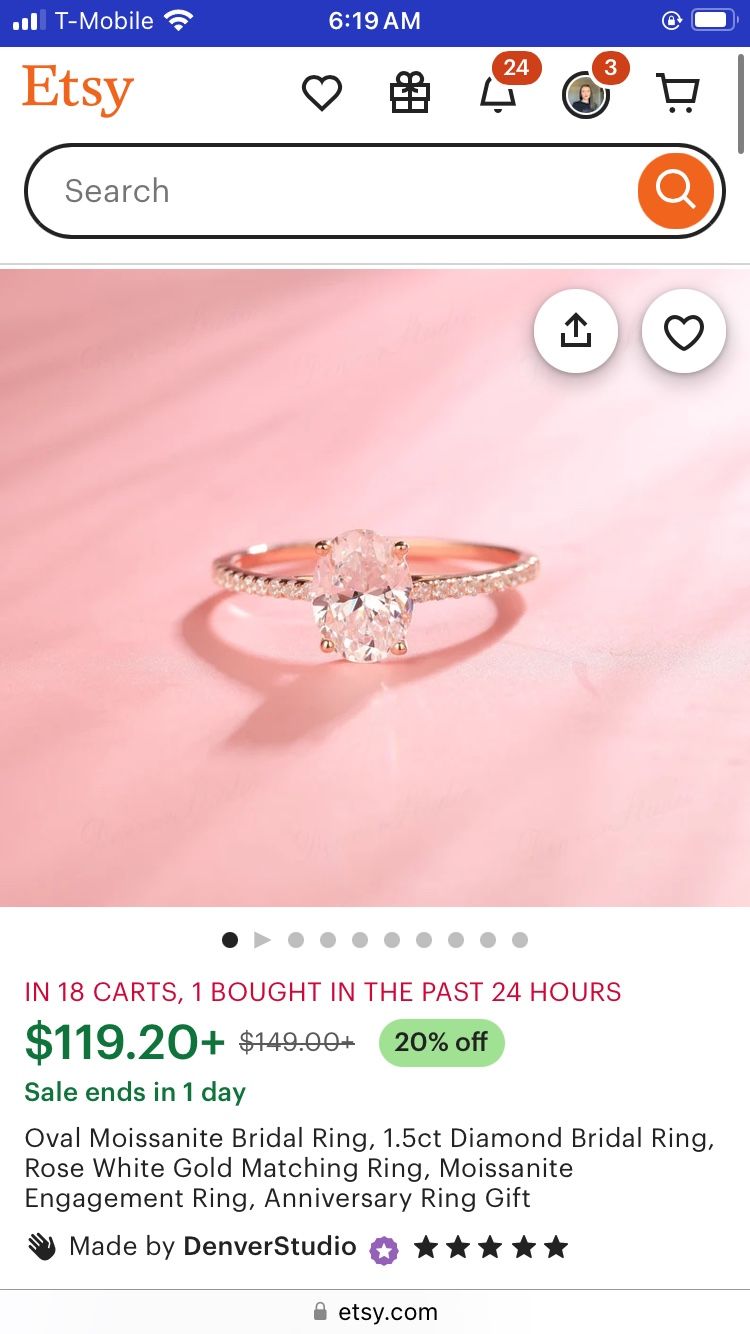 Moissanite Engagement Ring