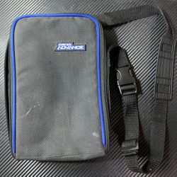 Nintendo Gameboy Advance Carrying Case Bag w/ Shoulder Strap Black and Blue